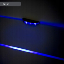 (Blue) Glass Shelf LED Light Clip with Cable White Blue Furniture Cupboard Lightning