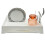 (White) Dish Drainer Drip Tray Rack Plate Holder Cutlery Kitchen Sink Plastic 1