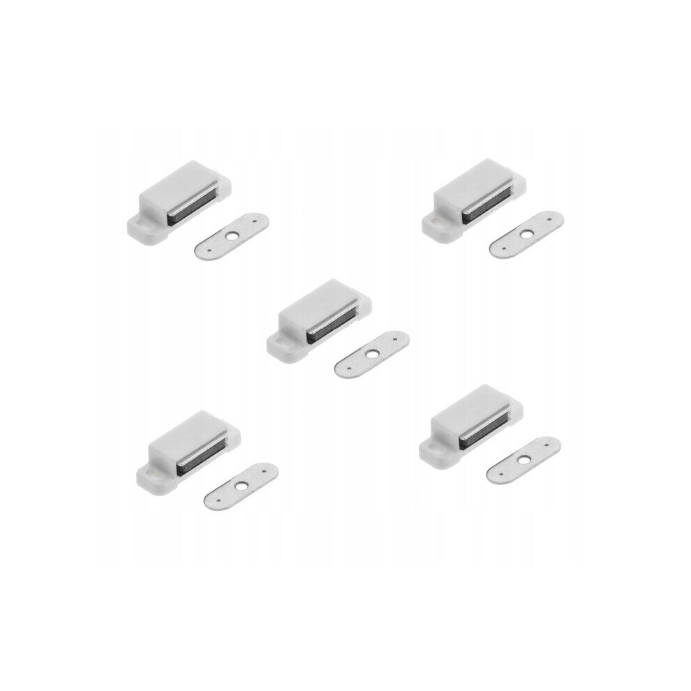 (2 Pieces) Magnetic Catch Cupboard Door Latch Drawer White Cabinet Catch Magnet Strong 5056697250407