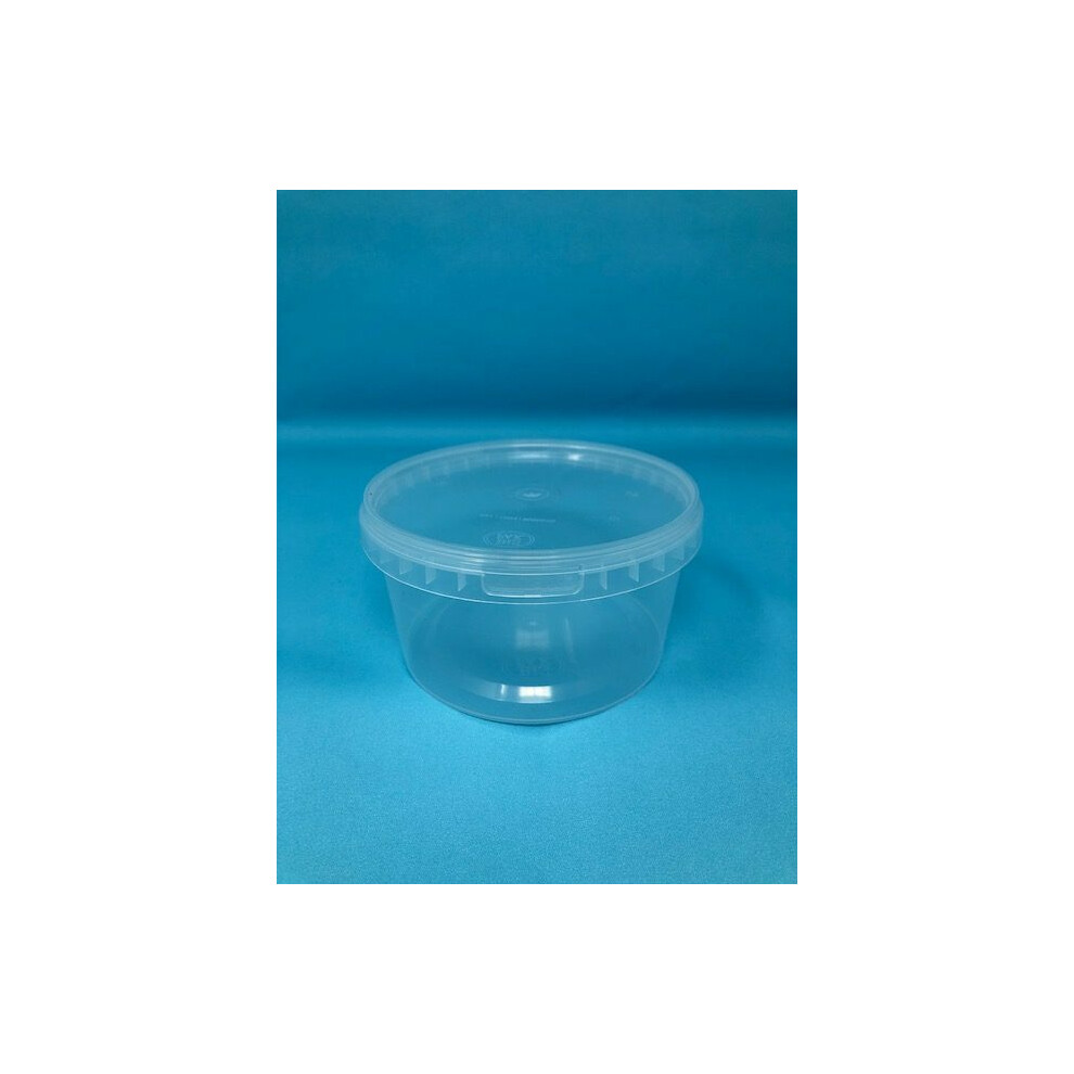 (BucketTransp_0.55L_x1) Plastic Buckets Tubs White Transparent Tamper Evident Lids 0.5L 1L 3L 5L 10L 25L-image-OPC-PTWNM6G-NEW