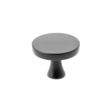(Black Matt) Kitchen Cupboard Cabinet Door Drawer Round Knob Handle Dune by GTV 3 Colours
