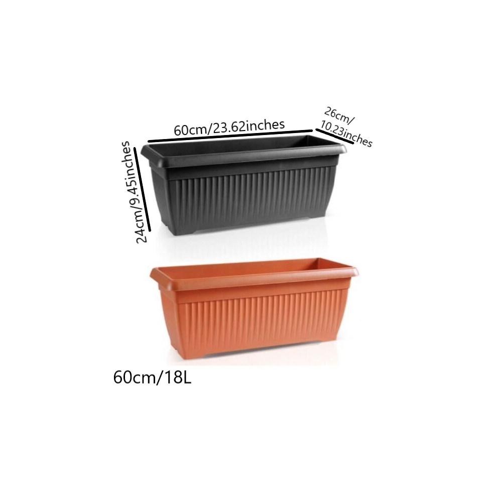 Prosperplast (Terracotta, 60Cm) Balcony Box Trough Plant Pot Plastic Bel Garden Patio Planter Terra 60 70 80Cm