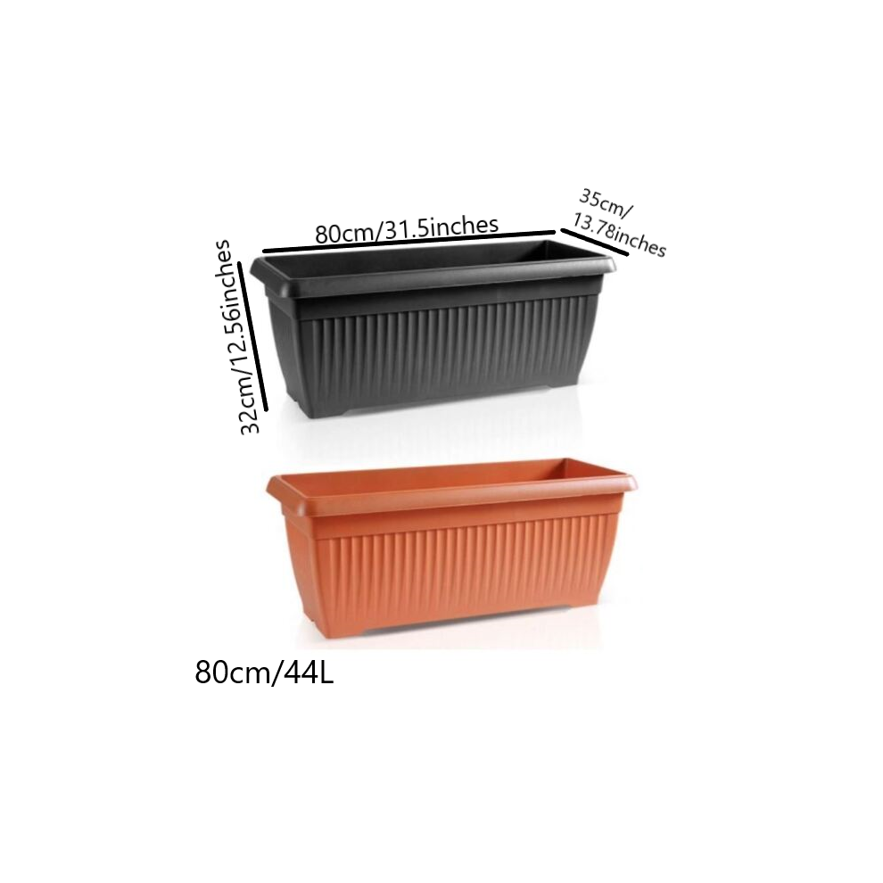 Prosperplast (Terracotta, 80Cm) Balcony Box Trough Plant Pot Plastic Bel Garden Patio Planter Terra 60 70 80Cm