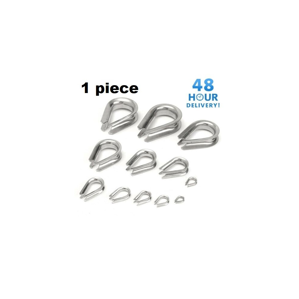 (5Mm, 1) Galvanised Thimble Thimbles Wire Cable Rope Cable Clips Clamps 2Mm - 6Mm 5056697290120