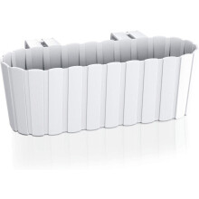 (White) Window Box Hook Flower Pot Planter 4 Colours Rustic Slat Farm House Design UK