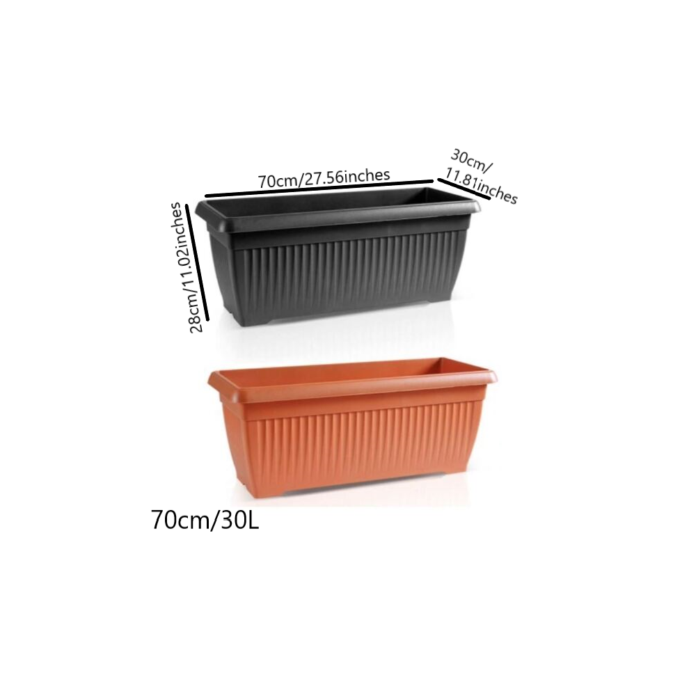 Prosperplast (Anthracite, 70Cm) Balcony Box Trough Plant Pot Plastic Bel Garden Patio Planter Terra 60 70 80Cm
