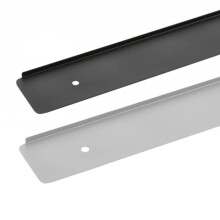 (Black, End Cap - Left End) Kitchen Worktop Trim Strip Edge End Cap Straight Joiner Corner 38mm Black Silver