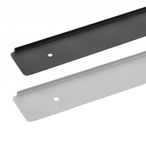 GTV (Black, End Cap - Left End) Kitchen Worktop Trim Strip Edge End Cap Straight Joiner Corner 38mm Black Silver