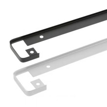 (Black, Straight Joiner) Kitchen Worktop Trim Strip Edge End Cap Straight Joiner Corner 38mm Black Silver