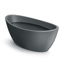 (Tiny Granite, 60cm) Oval Flower Pot Bowl Planter Outdoor Indoor Plastic Garden Patio 40cm 60cm