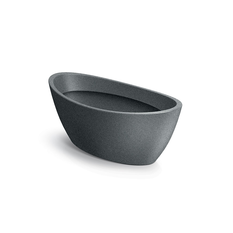 Prosperplast (Tiny Granite, 60Cm) Oval Flower Pot Bowl Planter Outdoor Indoor Plastic Garden Patio 40Cm 60Cm