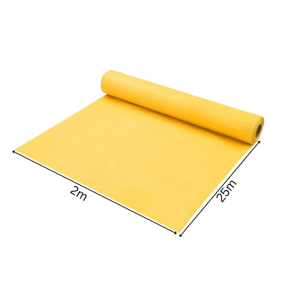 (2M X 25M) Roof Vapour Barrier Membrane 2M X 50M 0.2Mmdamp Proof Yellow Floor Insulation 5063873005973