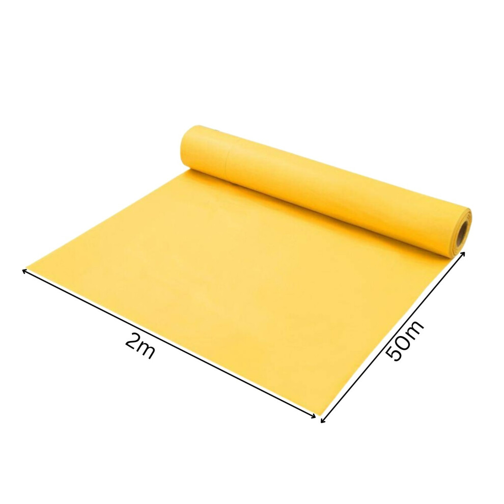 (2M X 50M) Roof Vapour Barrier Membrane 2M X 50M 0.2Mmdamp Proof Yellow Floor Insulation 5063873005980