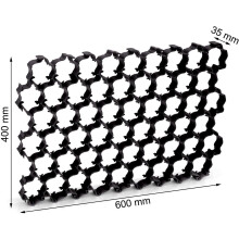 (19.8sq M = 90 pcs) GRASS GRID PARKING REINFORCED PLASTIC PERMEABLE DRIVEWAY ECO PAVING GRID 3.5T