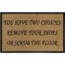 (You have two choices) FUNNY Door Mat Doormats Non Slip Natural Coir Welcome Indoor Outdoor Home Garden