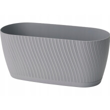 (Platinum) Trough Plant Pot Long Plastic Box Planter Succulent Garden Window Herb Flower