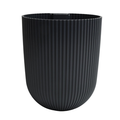 Prosperplast (Anthracite) Wall Mounted Flower Pot Planter Plastic Hanging Basket Grooved Texture