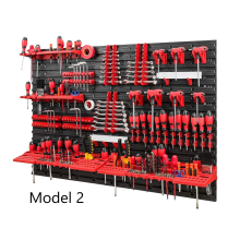(Model 2) TOOL BOARD WALL MOUNTED 115 x 78 CM BINS, BOXES BOX HOOKS SHELVES VARIOUS SETS