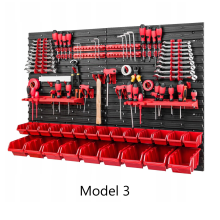 (Model 3) TOOL BOARD WALL MOUNTED 115 x 78 CM BINS, BOXES BOX HOOKS SHELVES VARIOUS SETS