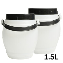 (2x 1.5L Handle Barrel) PLASTIC STORAGE JARS HDPE | SCREW TOP | FOOD CONTAINERS | VARIOUS SIZES BPA FREE