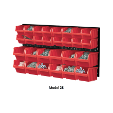 (Model 28) WALL MOUNTED TOOL PEG BOARD SET GARAGE STORAGE BINS WORKSHOP RACK SHED ORGANISER