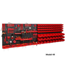 (Model 49) WALL MOUNTED TOOL PEG BOARD SET GARAGE STORAGE BINS WORKSHOP RACK SHED ORGANISER