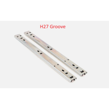 (H27 Groove (27mm), 500mm) Drawer Runners Heavy Duty Steel Ball Bearing Soft Close Push to Open Up to 100kg
