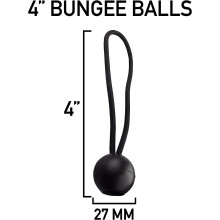 (4", 10) Bungee Ball Elastic Cord Black Loop Shock Cords Easy Fix Ties Tarp Tent Canopy