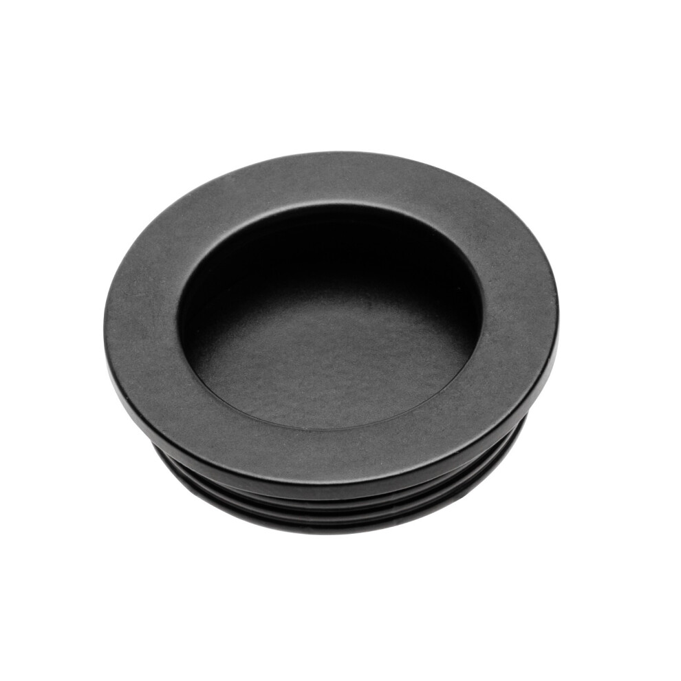 Gtv (Black) Recessed Flush Sliding Door Handle Finger Pull Circle 40 X 35 X 10Mm 5 Colours Black