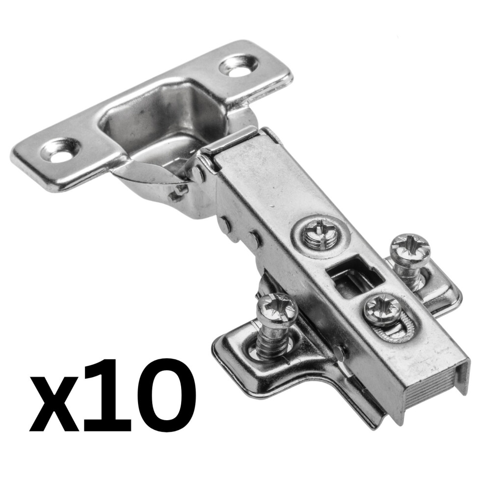 (10Pcs) Hydraulic Soft Close Hinge Straight For Overlapping Cabinet Door Clip-On Silent 5063873009759