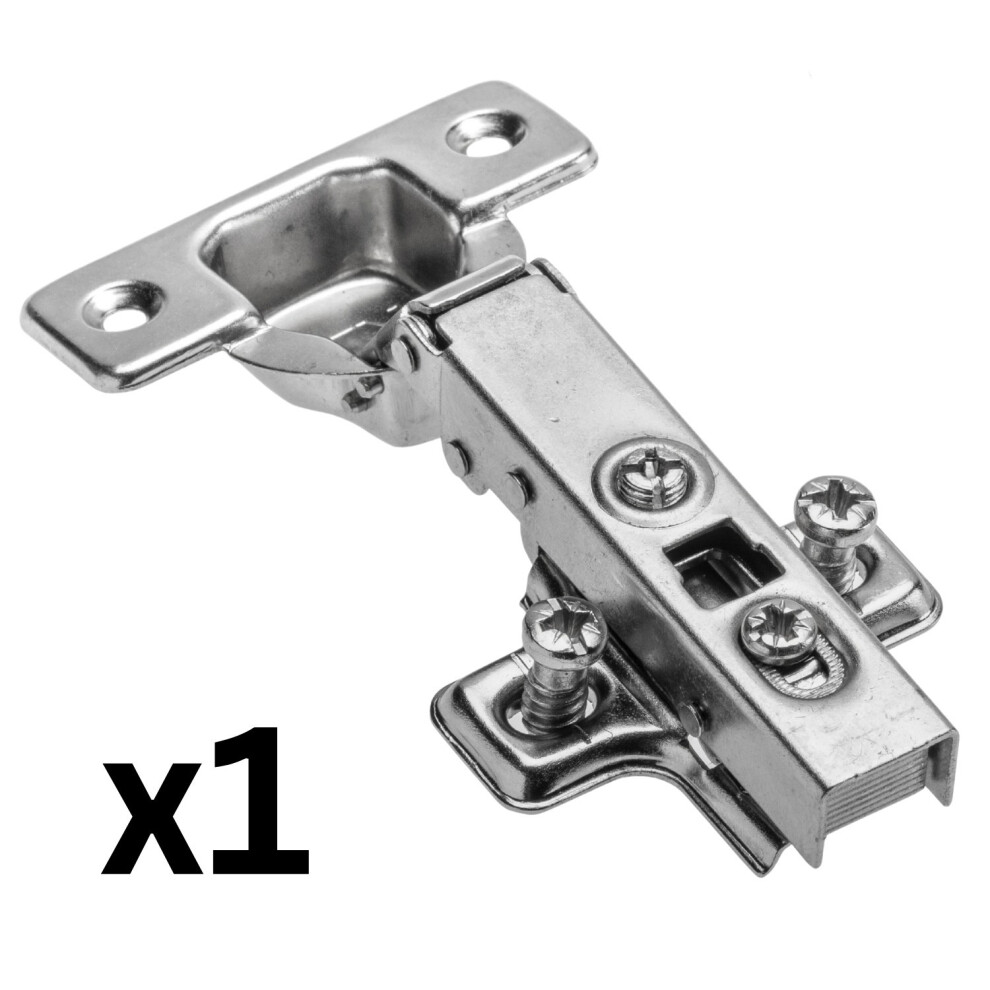 Gtv (1Pc) Hydraulic Soft Close Hinge Straight For Overlapping Cabinet Door Clip-On Silent