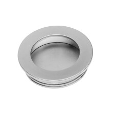(Aluminium) Recessed Flush Sliding Door Handle Finger Pull Circle 40 x 35 x 10mm 5 Colours