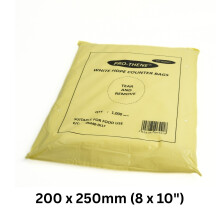 (200 x 250mm (8 x 10"), 5000) HDPE White Counter Bags Strong Butcher Freezer Meat Food Polythene Pinch