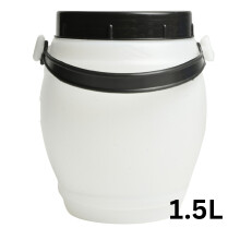 (1x 1.5L Handle Barrel) PLASTIC STORAGE JARS HDPE | SCREW TOP | FOOD CONTAINERS | VARIOUS SIZES BPA FREE