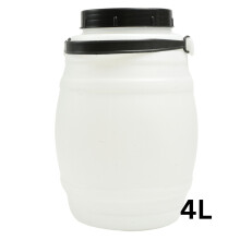 (1x 4L Handle Barrel) PLASTIC STORAGE JARS HDPE | SCREW TOP | FOOD CONTAINERS | VARIOUS SIZES BPA FREE