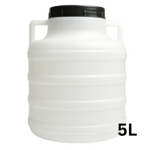 (1x 5L Round Barrel) PLASTIC STORAGE JARS HDPE | SCREW TOP | FOOD CONTAINERS | VARIOUS SIZES BPA FREE