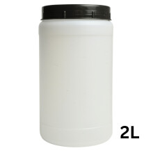 (1x 2L Round Barrel) PLASTIC STORAGE JARS HDPE | SCREW TOP | FOOD CONTAINERS | VARIOUS SIZES BPA FREE