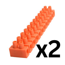 (30A, 2) Wire Connector Strip 12 Way Electrical Cable Terminal Block 3A6A 10A 15A 30A 60A