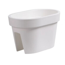 (White) Railing Planter Plant Flower Bridge Pot Hanging Plant Trough Fence Balcony Rail