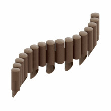 (Brown, 4.6m - 15ft) Garden Edging Palisade Border Edge Cellfast Sturdy Frost Resistant Multipacks UK