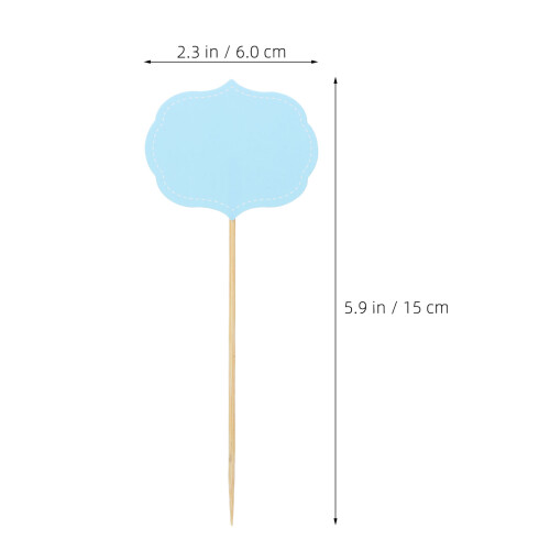 72Pièces Étiquettes Bloc Notes Papier Bois Bleu Ciel Buffet Fromage 1
