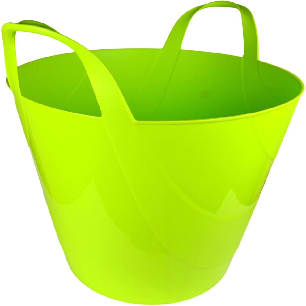 Prosperplast (Lime, 30 Litres) Flexi Bucket Plastic Tub 15 30 45L Bin Storage Feed Garden Building Laundry Toys