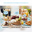 72Pièces Étiquettes Bloc Notes Papier Bois Bleu Ciel Buffet Fromage 5