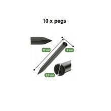 (spare pack of 10 pegs) 10 - 50 Metre FLEXIBLE GARDEN BORDER GRASS LAWN PATH EDGING WITH PLASTIC PEGS