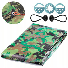 (2m x 4m) Camo Camouflage Tarpaulin Heavy Duty Waterproof Cover Tarp Sheet FREE 4 BUNGEE