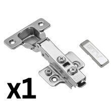 (1) Full Overlay Hydraulic Hinge Adjustable Silent Close Euro screws Furniture 35mm