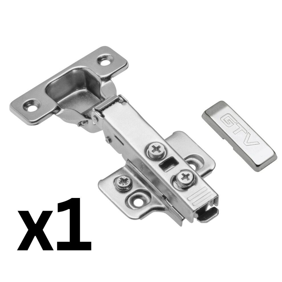 Gtv (1) Full Overlay Hydraulic Hinge Adjustable Silent Close Euro Screws Furniture 35Mm
