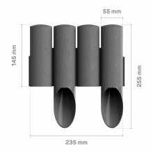 (Graphite, 9.2m - 30ft) Garden Edging Palisade Border Edge Cellfast Sturdy Frost Resistant Multipacks UK