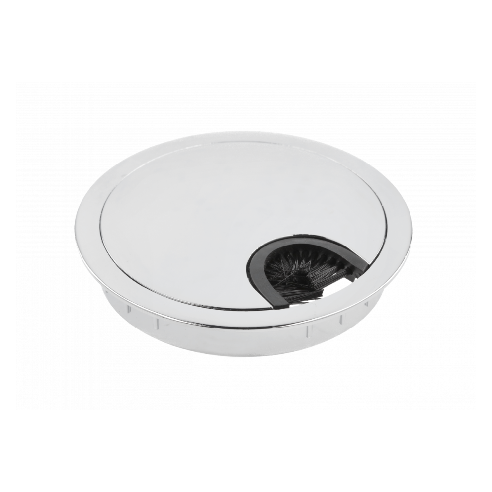 (Ã80Mm Chrome) Computer Metal Grommet For Desk Table Cable Tidy, Outlet Wire Cover 60Mm 80Mm 5056697248398