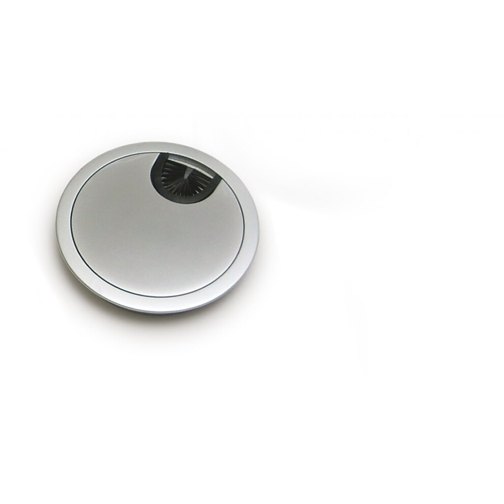 (Ã60Mm Aluminium) Computer Metal Grommet For Desk Table Cable Tidy, Outlet Wire Cover 60Mm 80Mm 5056697248350